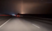 На трассе «Самара-Тольятти» засняли световой столб и вспышку