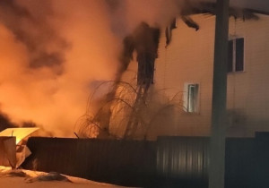 Ночью тушили пожар в Волжском районе в селе Белозерки