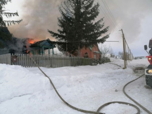 В Сызранском районе ликвидировали пожар на площади 70 кв. метров
