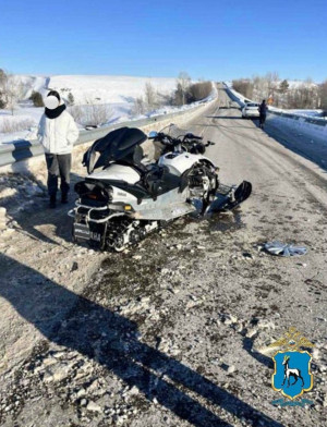 В Борском районе произошло ДТП со снегоходом