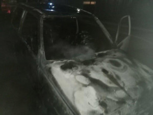 В селе Спасском Приволжского района горел автомобиль «Ока»