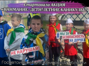 В Самарской области стартовало профилактическое мероприятие «Внимание дети! Летние каникулы!»