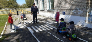Самарские полицейские провели профилактическую игру «Мой безопасный путь» для воспитанников детского сада