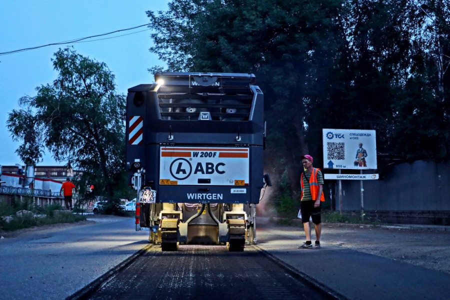 На проезде Мальцева в Самаре выполняют ремонт на средства профильного нацпроекта