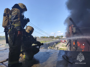 Площадь пожара составила 1000 квадратных метров.