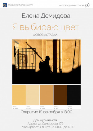 Самарцев приглашают на открытие персональной фотовыставки Елены Демидовой «Я выбираю цвет»