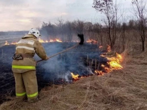 В Волжском районе потушили крупный пожар на площади 16 200 кв. метров