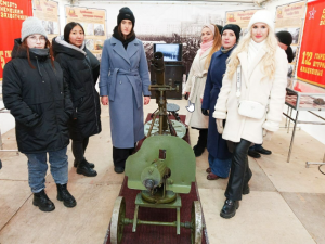 Также на передвижной экспозиции была представлена техника времен Великой Отечественной войны.