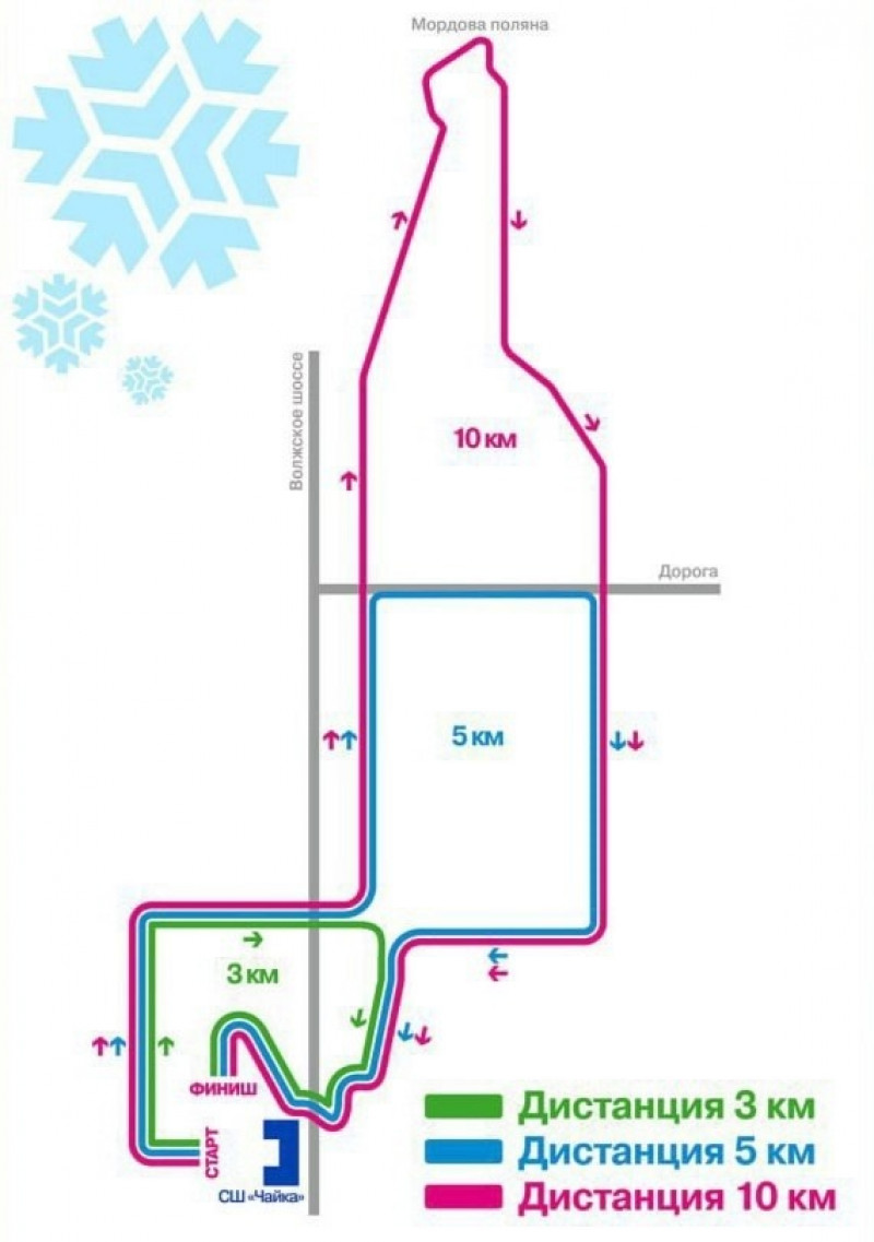 Опубликованы схемы трасс центрального старта лыжной гонки «Лыжня России» в Самарской области