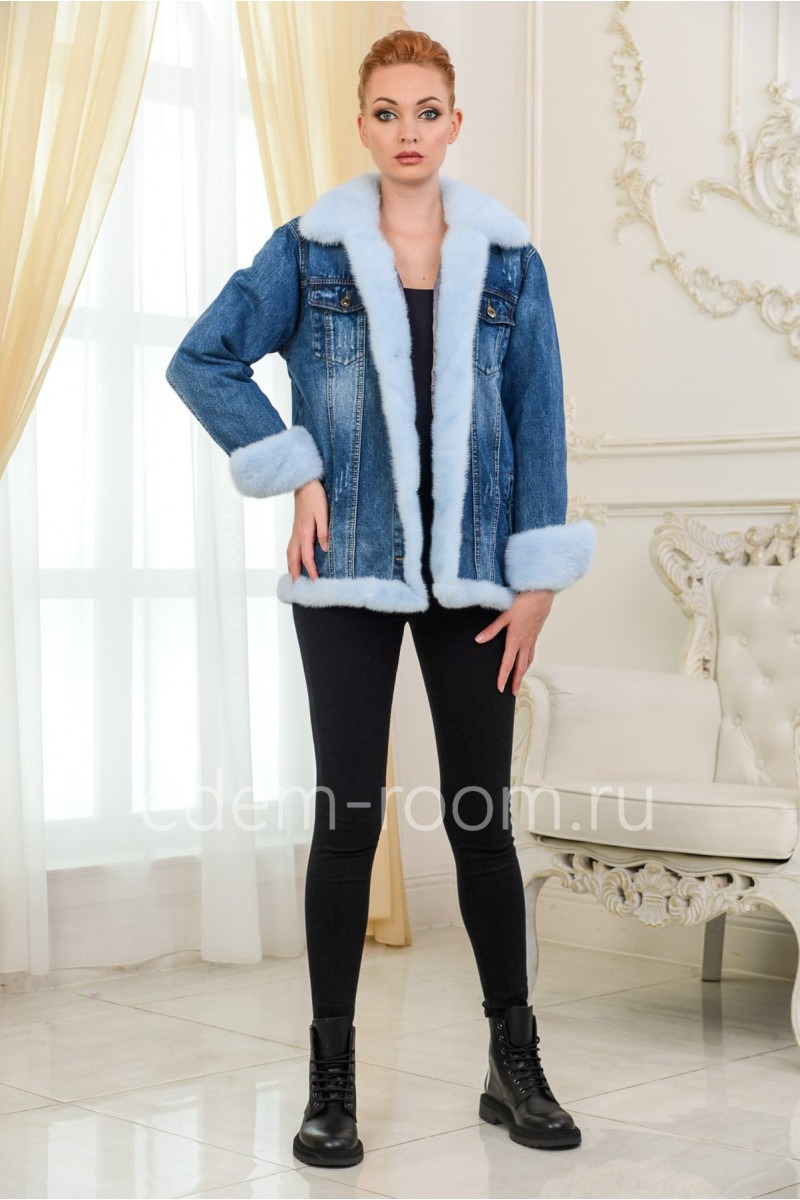 Стильная джинсовая куртка женская